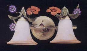 ELK Home - 16501 - Two Light Wall Sconce - Blossom Pasture - Hand-Painted Pastels