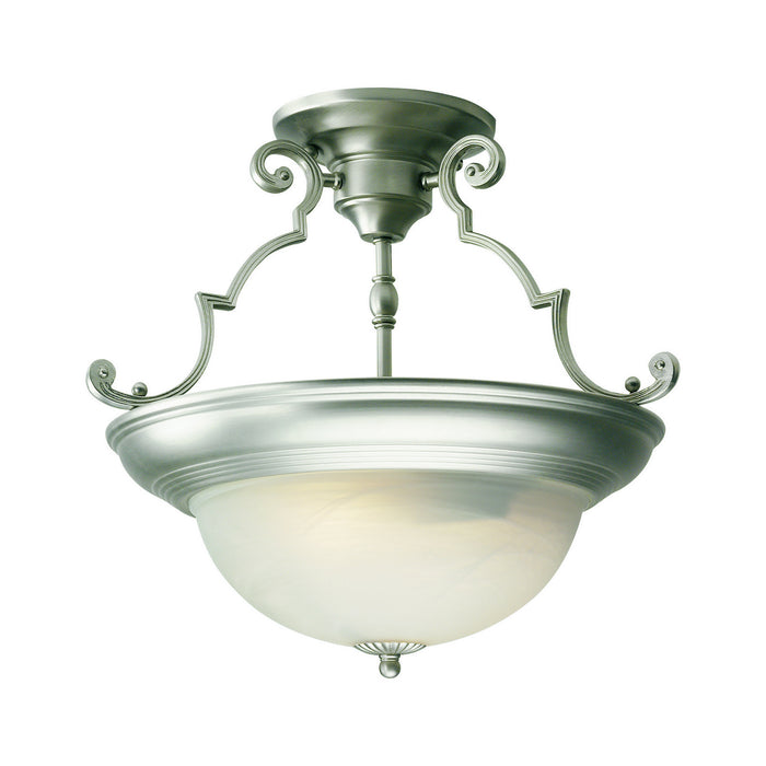 Forte - 2298-02-55 - Two Light Semi Flush Mount - Brushed Nickel