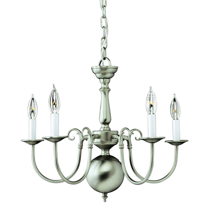 Forte - 2500-05-55 - Five Light Williamsburg - Brushed Nickel