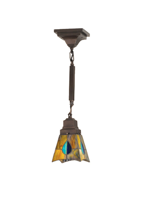 Meyda Tiffany - 16080 - One Light Mini Pendant - Mackintosh Leaf - Vintage Copper