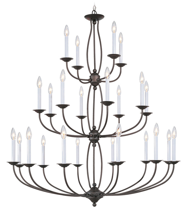 Livex Lighting - 4180-07 - 24 Light Chandelier - Home Basics - Bronze