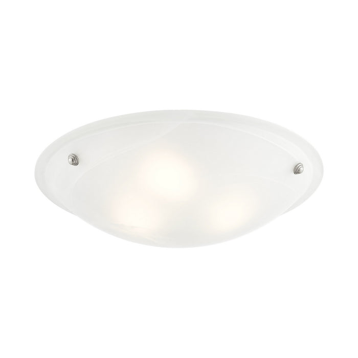 Three Light Ceiling Mount from the Oasis collection in Brushed Nickel finish