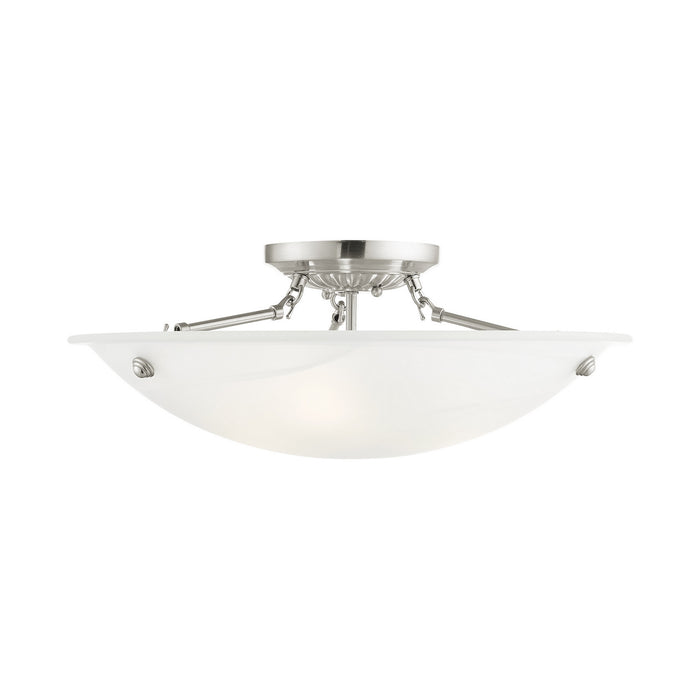 Livex Lighting - 4274-91 - Three Light Ceiling Mount - Oasis - Brushed Nickel