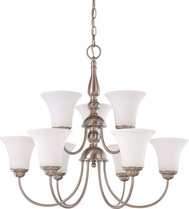 Nuvo Lighting - 60-1823 - Nine Light Chandelier - Dupont - Brushed Nickel