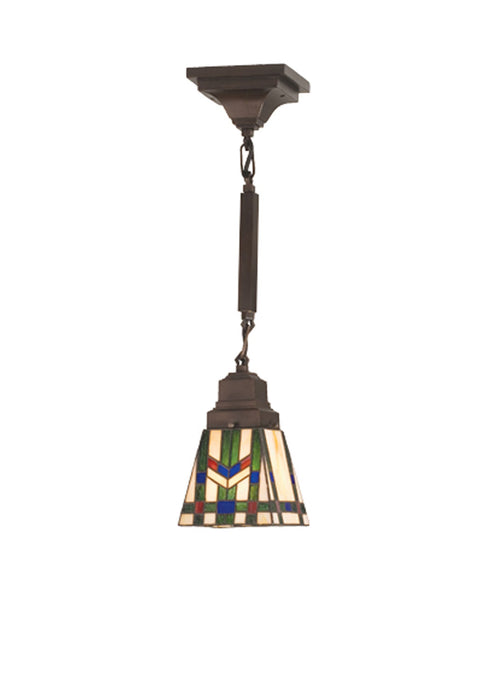 Meyda Tiffany - 71618 - One Light Mini Pendant - Prairie Wheat - Beige Burgundy Lt Blue Green