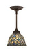 Meyda Tiffany - 98823 - One Light Mini Pendant - Fishscale - Green/Blue