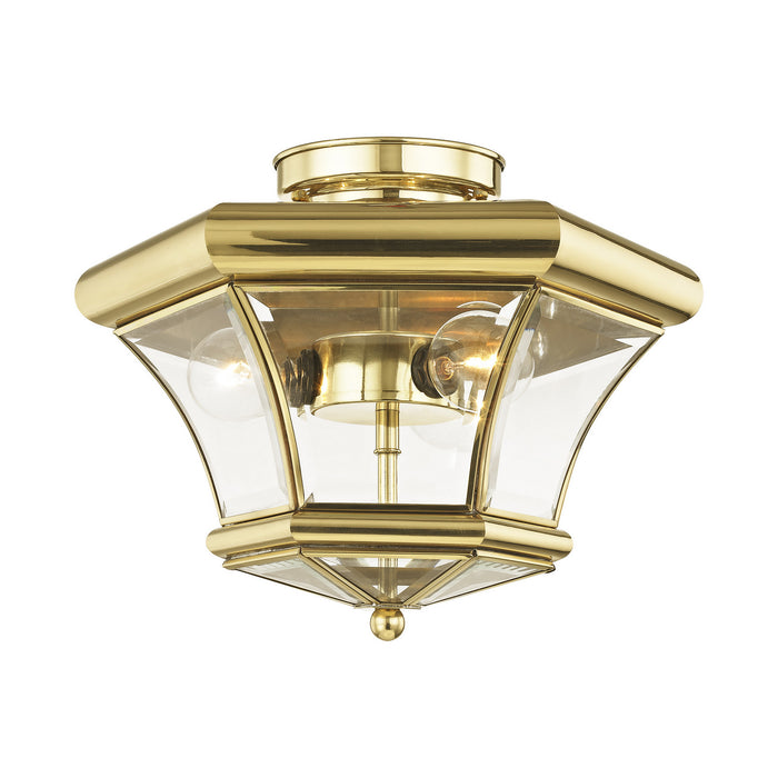 Livex Lighting - 4083-02 - Three Light Ceiling Mount - Monterey - Polished Brass