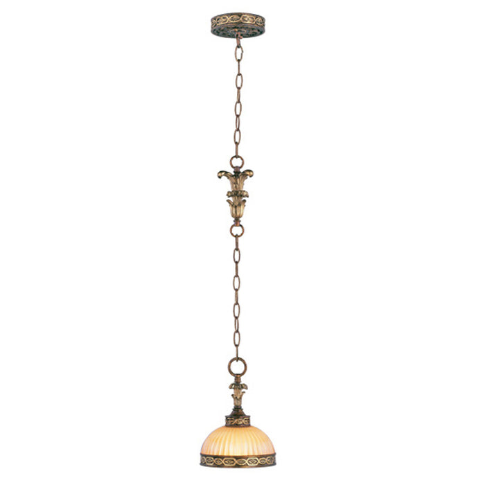 Livex Lighting - 8520-64 - One Light Mini Pendant - Seville - Palacial Bronze with Gilded Accents