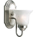 Progress Lighting - P3051-09 - One Light Bath - Alabaster Glass - Brushed Nickel