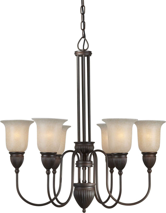 Forte - 2352-06-32 - Six Light Chandelier - Family Number 451 - Antique Bronze