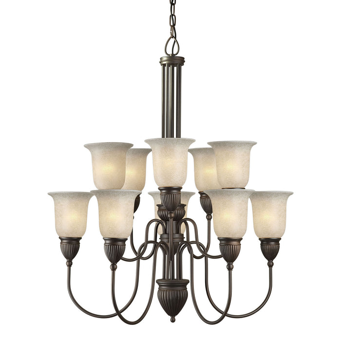 Forte - 2352-10-32 - Ten Light Chandelier - Family Number 451 - Antique Bronze