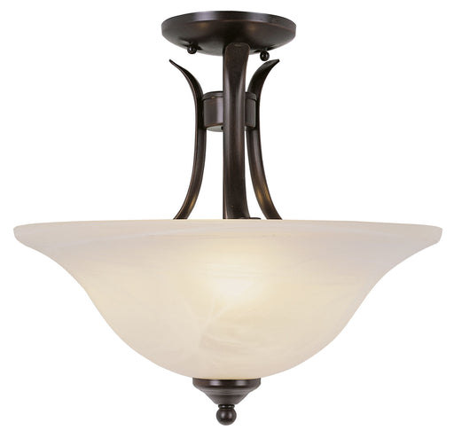 Trans Globe Imports - 9286 ROB - Three Light Semi Flush Mount - Aspen - Rubbed Oil Bronze