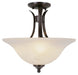 Trans Globe Imports - 9286 ROB - Three Light Semi Flush Mount - Aspen - Rubbed Oil Bronze