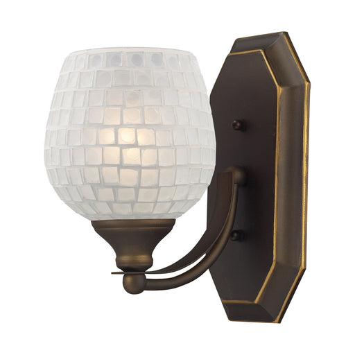 ELK Home - 570-1B-WHT - One Light Vanity Lamp - Mix and Match Vanity - Aged Bronze