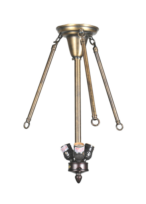 Meyda Tiffany - 105684 - Three Light Semi Flush w/Chains Hardware - Semi Flush with Chains - Antique Brass