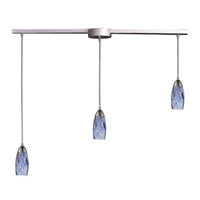 ELK Home - 110-3L-BL - Three Light Pendant - Milan - Satin Nickel