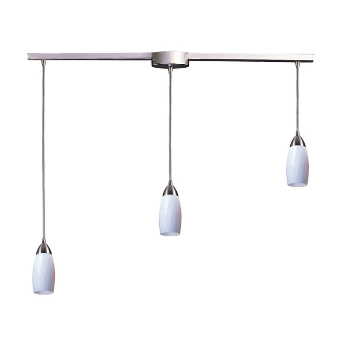 ELK Home - 110-3L-WH - Three Light Pendant - Milan - Satin Nickel