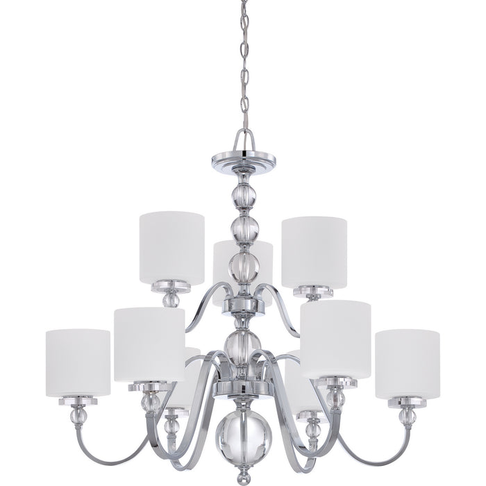 Nine Light Chandelier from the Downtown collection in Polished Chrome finish