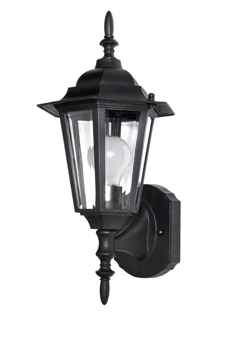One Light Outdoor Wall Lantern from the Builder Cast collection in Black finish