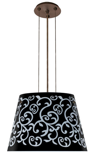 Besa - 1KV-4340BD-BR - Three Light Pendant - Amelia - Bronze