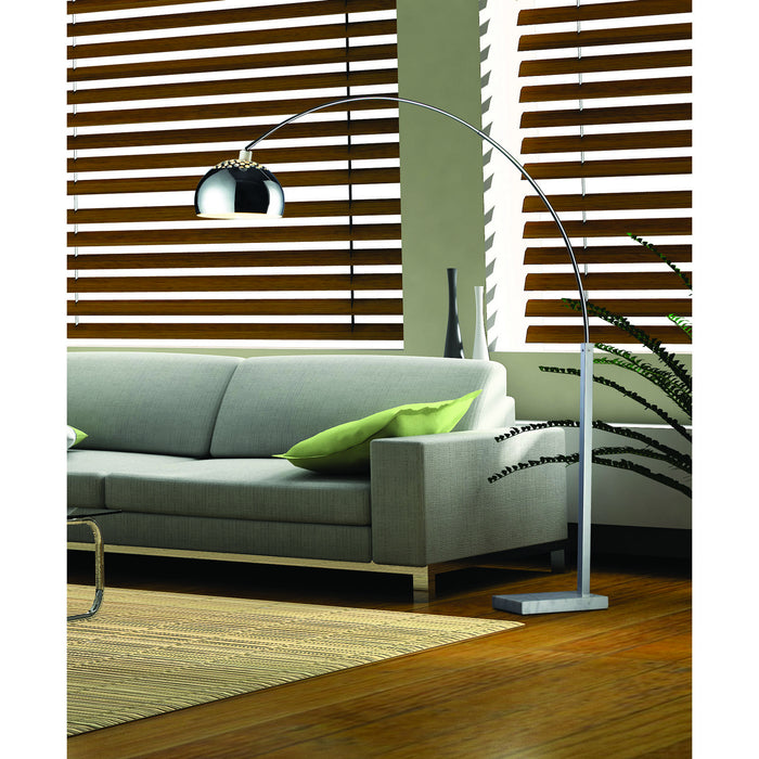 One Light Floor Lamp from the Penbrook collection in Silver, White, White finish