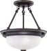 Nuvo Lighting - 60-3148 - Two Light Semi Flush Mount - Close to Ceiling Mahogany Bronze - Mahogany Bronze