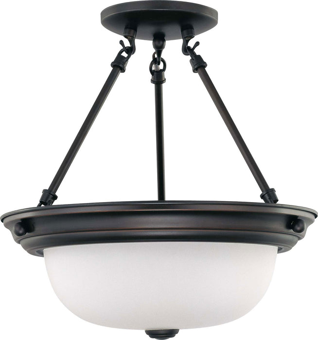 Nuvo Lighting - 60-3149 - Two Light Semi Flush Mount - Close to Ceiling Mahogany Bronze - Mahogany Bronze