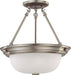 Nuvo Lighting - 60-3245 - Two Light Semi Flush Mount - Close to Ceiling Brushed Nickel - Brushed Nickel