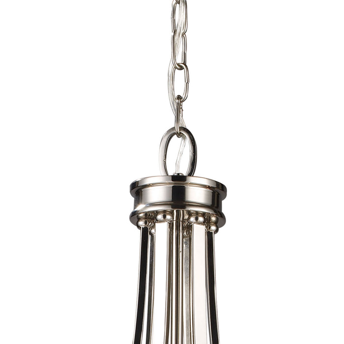 Six Light Chandelier from the Dione collection in Polished Nickel finish