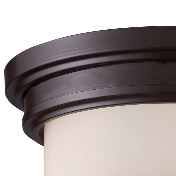 Two Light Flush Mount from the Flushmounts collection in Oiled Bronze finish