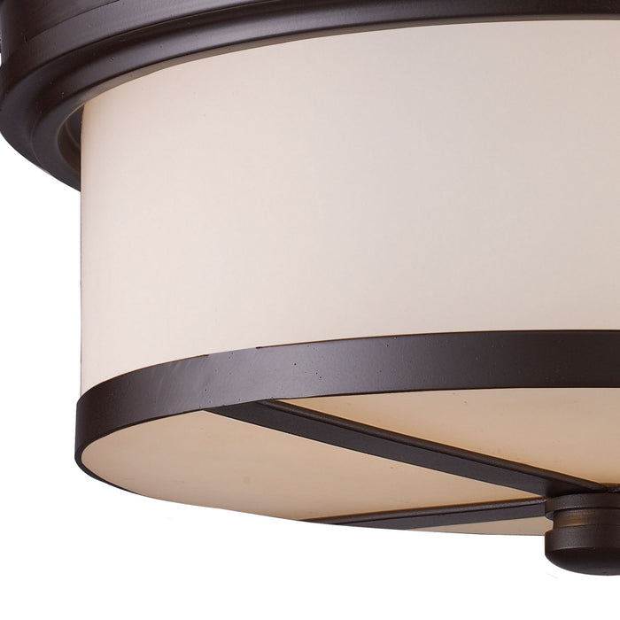 Two Light Flush Mount from the Flushmounts collection in Oiled Bronze finish