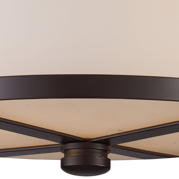 Two Light Flush Mount from the Flushmounts collection in Oiled Bronze finish