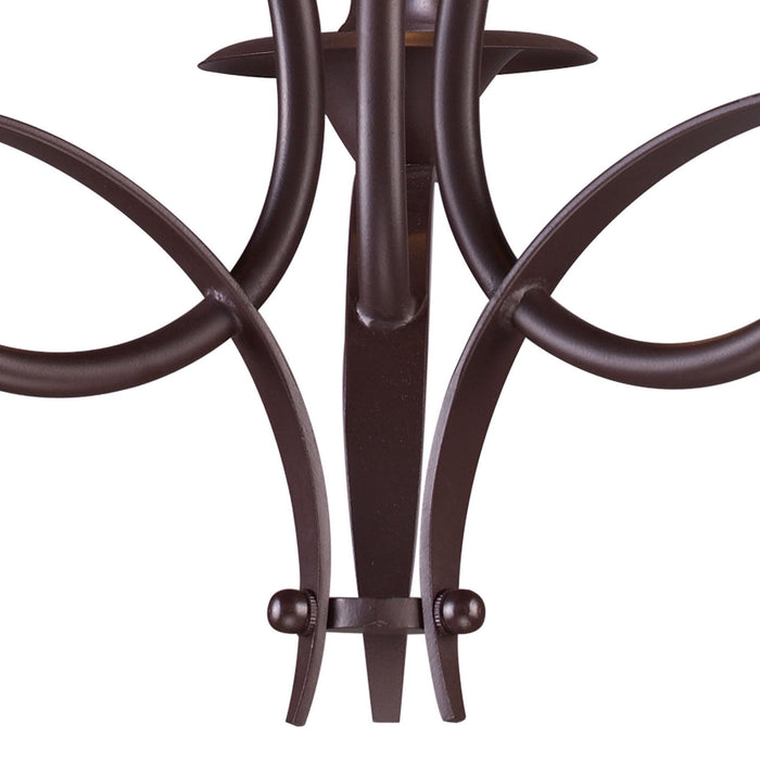 Three Light Chandelier from the Medford collection in Oiled Bronze finish