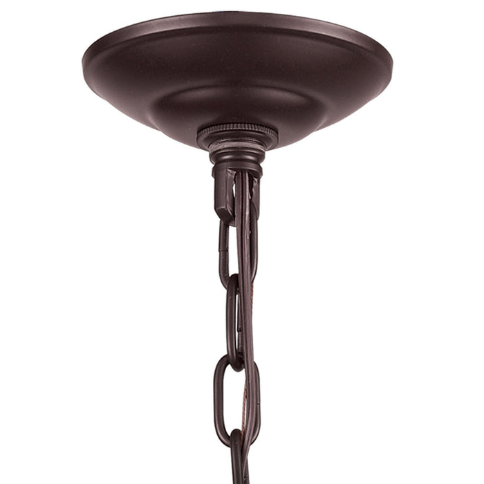 Three Light Chandelier from the Medford collection in Oiled Bronze finish