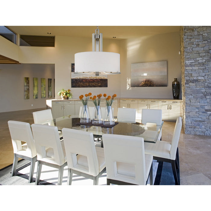 Three Light Chandelier from the Pendenza collection in Brushed Nickel finish
