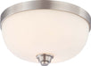 Nuvo Lighting - 60-4192 - Two Light Flush Mount - Helium - Brushed Nickel