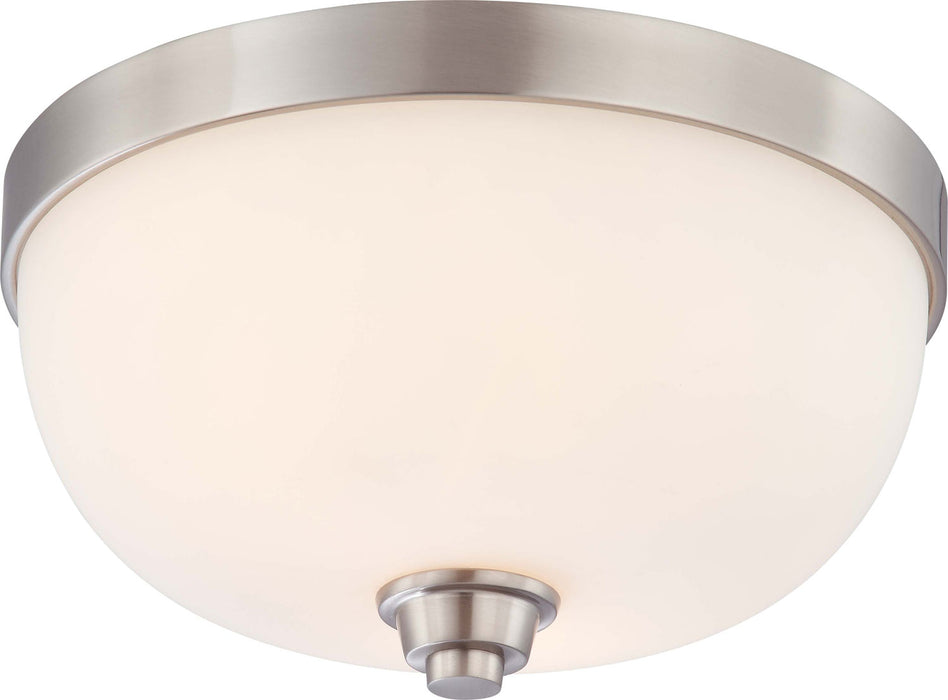 Nuvo Lighting - 60-4192 - Two Light Flush Mount - Helium - Brushed Nickel