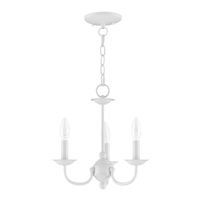 Three Light Mini Chandelier from the Home Basics collection in White finish