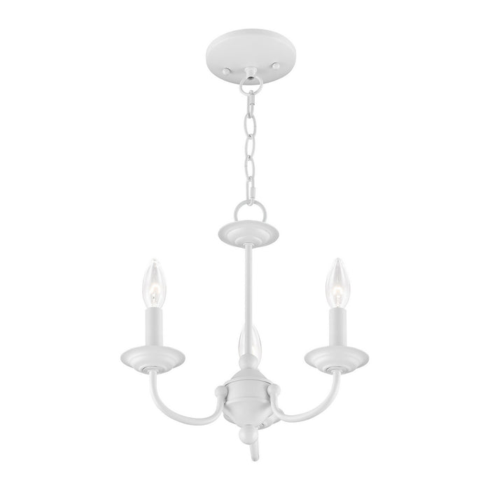 Three Light Mini Chandelier from the Home Basics collection in White finish