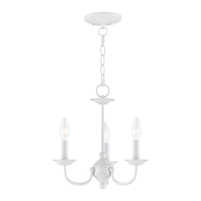 Livex Lighting - 4153-03 - Three Light Mini Chandelier - Home Basics - White