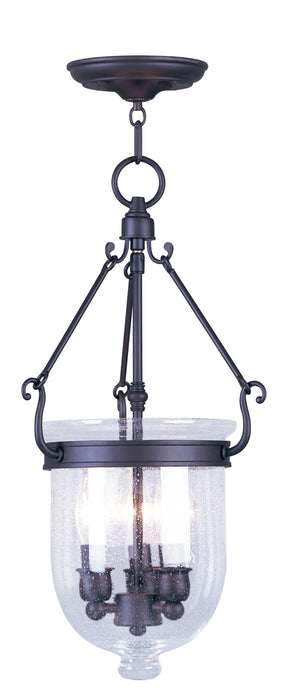 Livex Lighting - 5083-07 - Three Light Pendant - Jefferson - Bronze