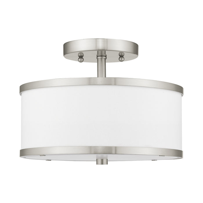 Two Light Ceiling Mount from the Park Ridge collection in Brushed Nickel finish