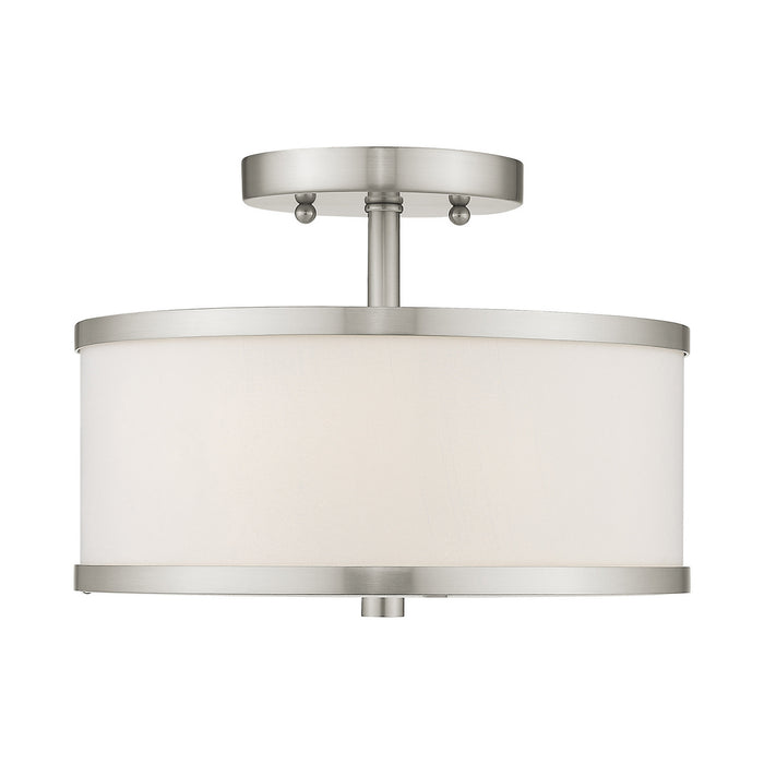 Two Light Ceiling Mount from the Park Ridge collection in Brushed Nickel finish