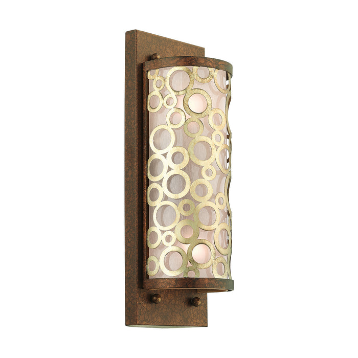 Two Light Wall Sconce from the Avalon collection in Palacial Bronze with Gilded Accents finish