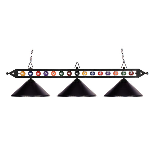 ELK Home - 190-1-BK-M - Three Light Island Pendant - Designer Classics - Matte Black