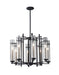Generation Lighting - F2628/8AF/BS - Eight Light Chandelier - Ethan - Antique Forged Iron / Brushed Steel