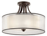 Kichler - 42387MIZ - Four Light Semi Flush Mount - Lacey - Mission Bronze