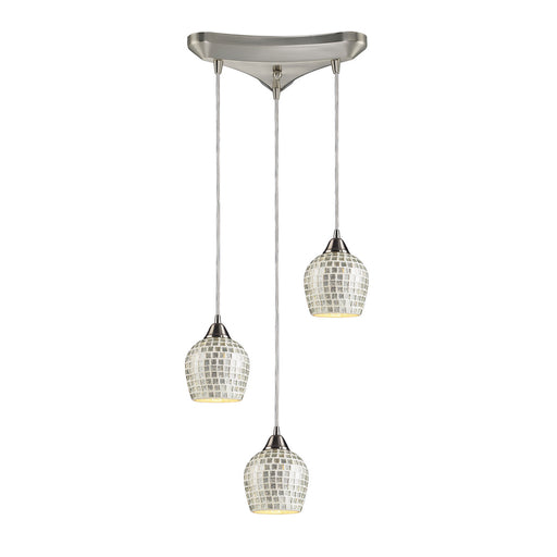 ELK Home - 528-3SLV - Three Light Pendant - Fusion - Satin Nickel