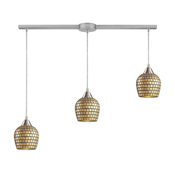 ELK Home - 528-3L-GLD - Three Light Pendant - Fusion - Satin Nickel