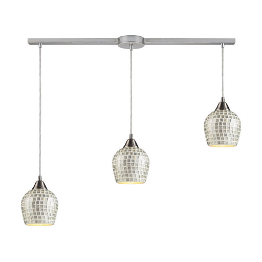 ELK Home - 528-3L-SLV - Three Light Pendant - Fusion - Satin Nickel